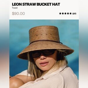 NWOT Hemlock Hat Co: Leon Straw Bucket Hat in color toast